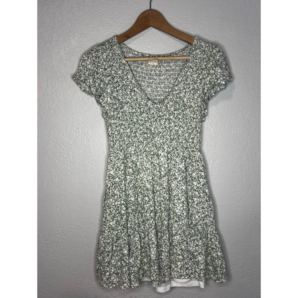 Altar'd State Green Floral Midi Dress